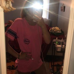 Short sleeve, longer tee shirt PINK